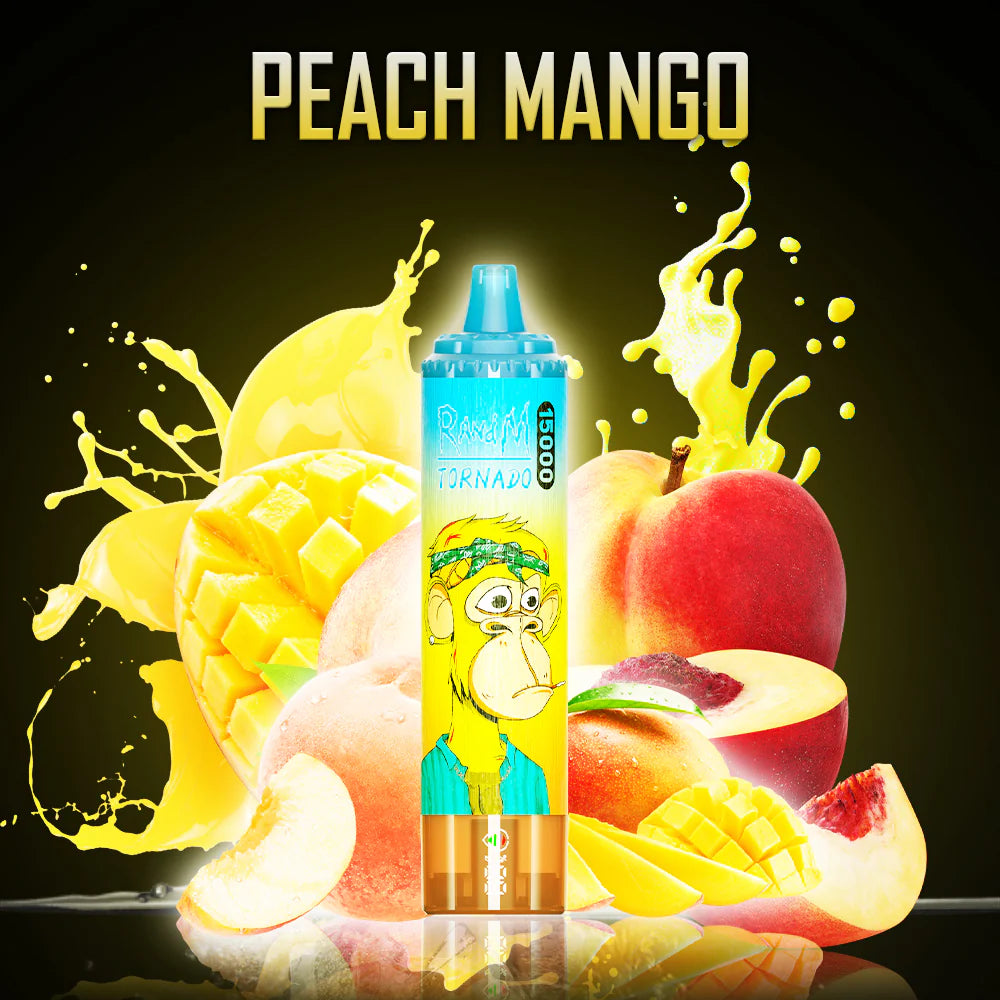 RandM Tornado 15000 Peach Mango 0%