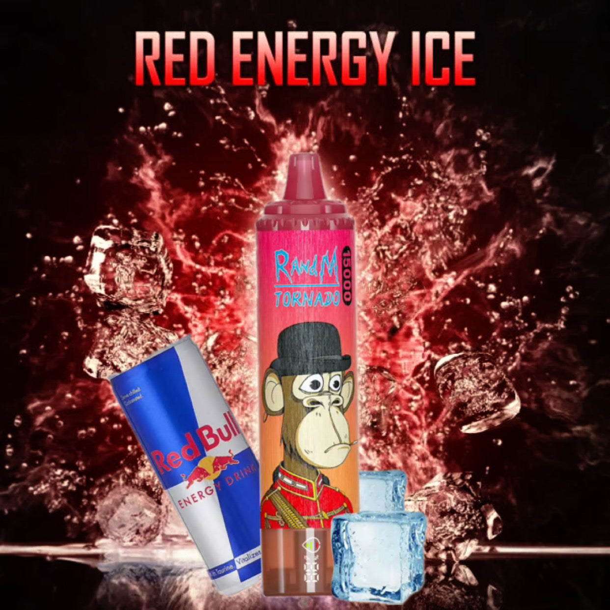 RandM Tornado 15000 Red Energy Ice 2%